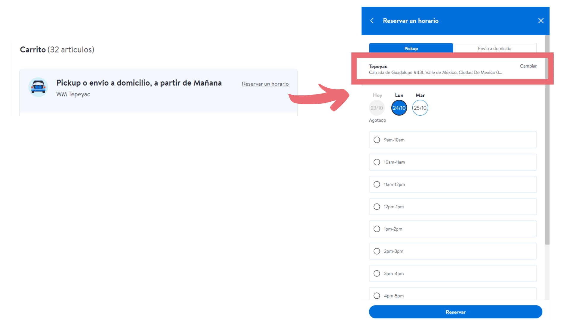 Comprar en Walmart en Linea Actualiza tu codigo postal