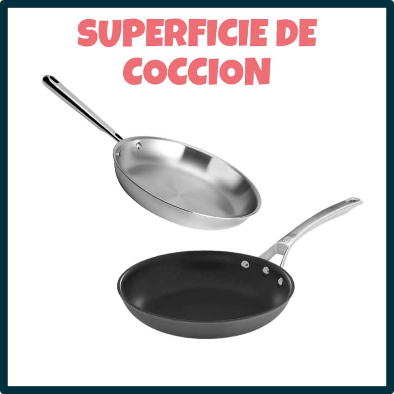 Superficie de coccion de los sartenes